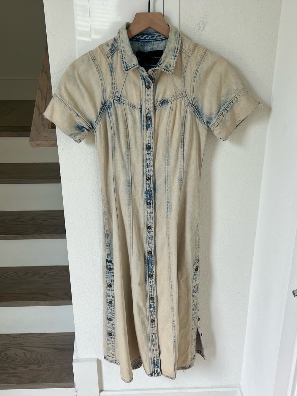 Proenza Schouler Denim Short Sleeve Midi Dress - NWT
